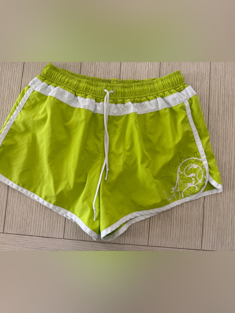 Athleta Neon Lime Green Running Shorts